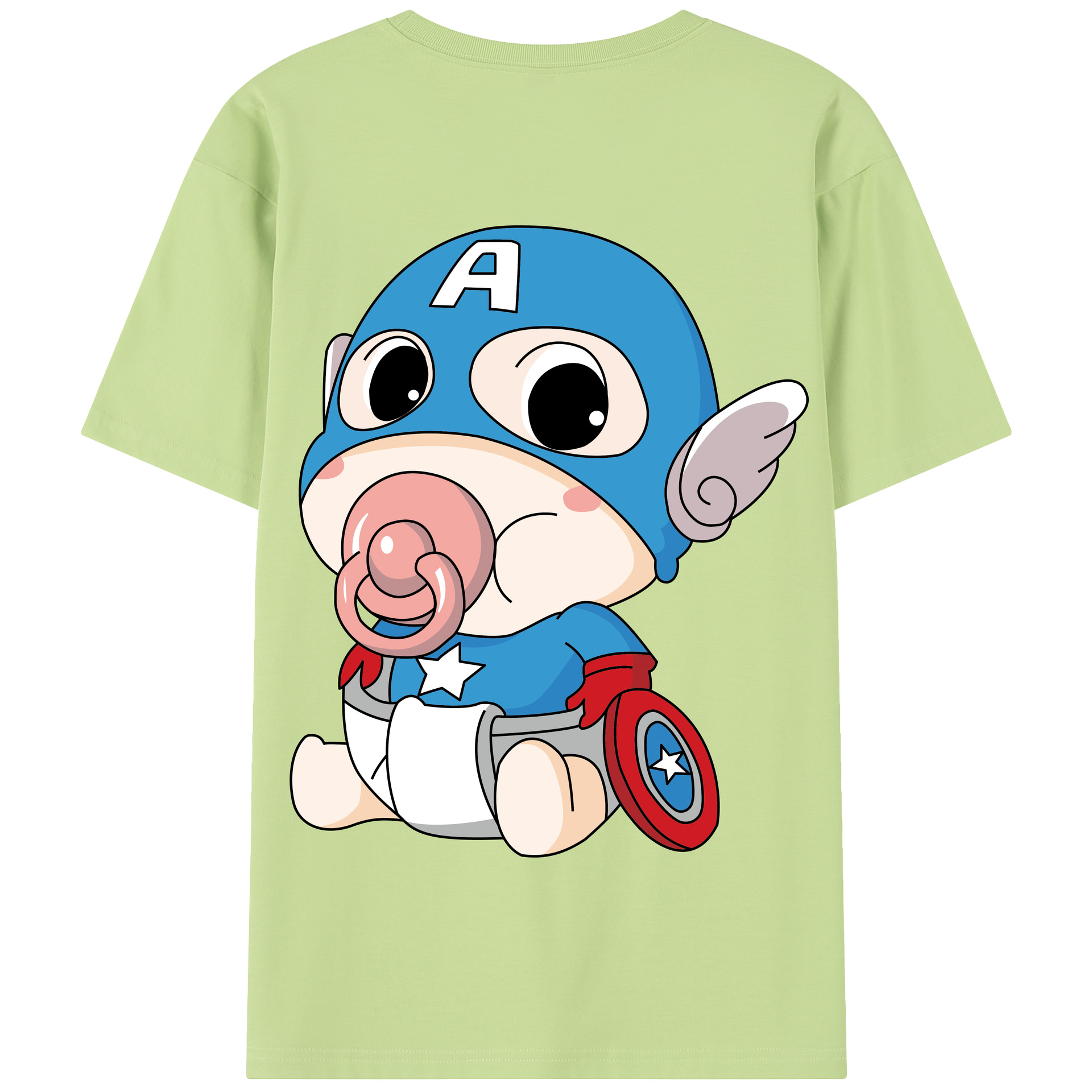 （画像用） アベンジャーズ The Avengers 綿100％半袖Tシャツ（背面プリント）
